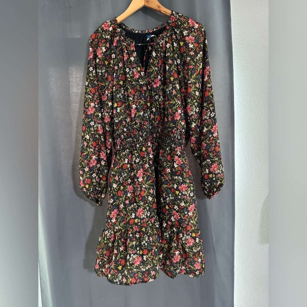 Old Navy Floral Midi Dress - Black and Red